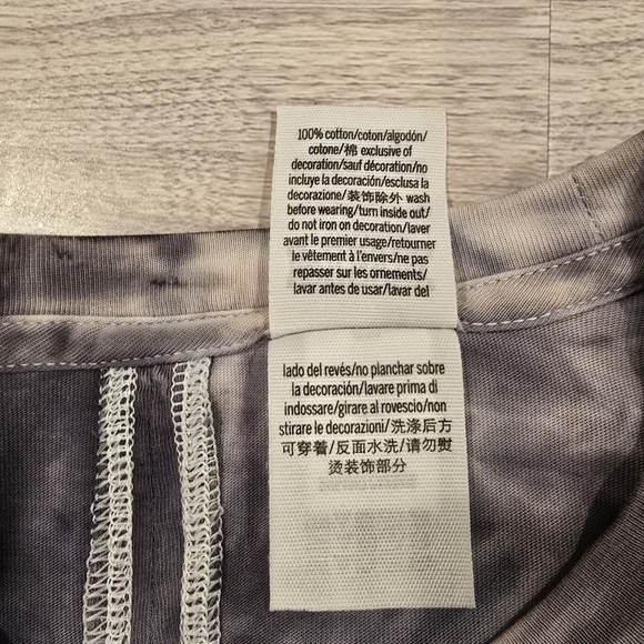 Victorias Secret PINK T Shirt Womens XSmall Tie Dye Gray Long Sleeve Open Back. - Picture 10 of 13